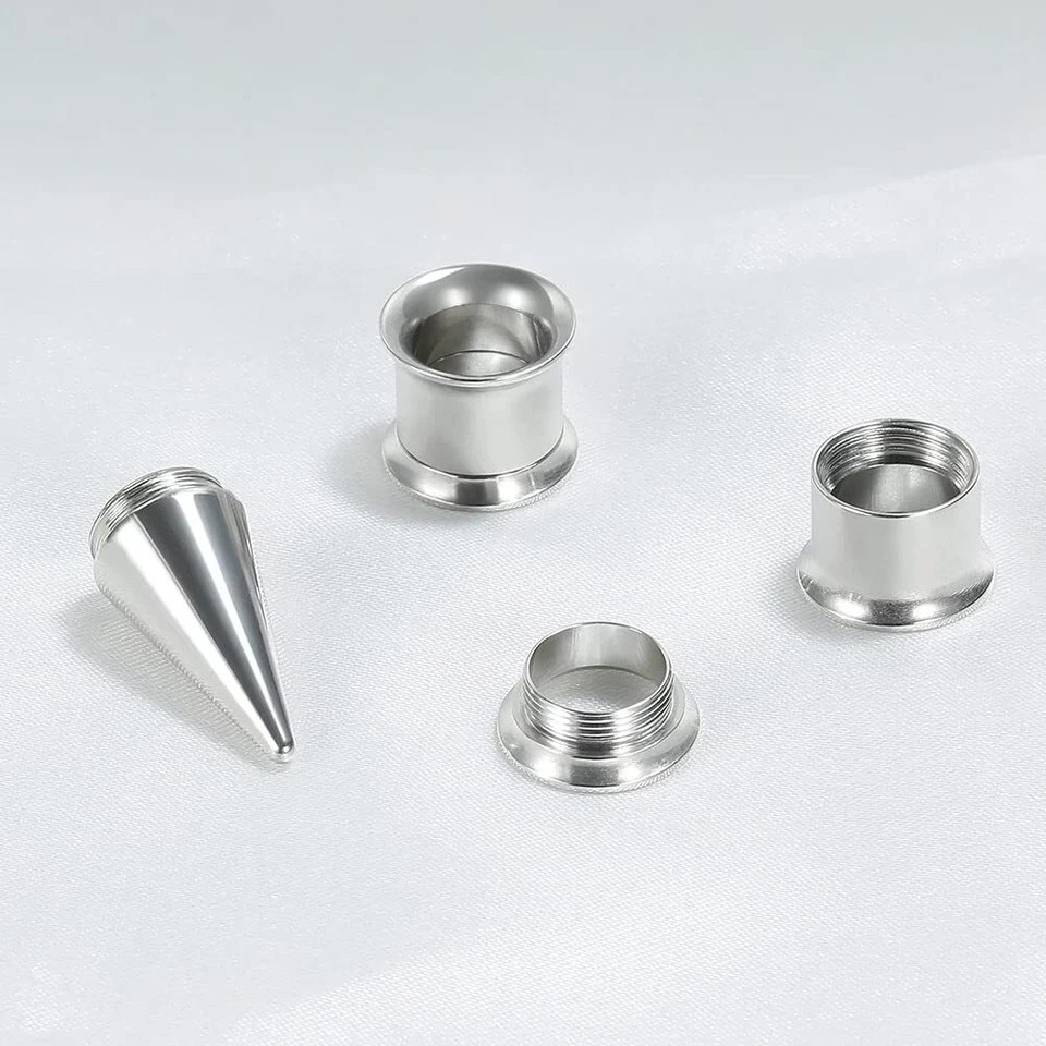 36PCS Ear Gauge Stretching Kit Stainless Steel Double Flare Alloy Tapers 2 In…