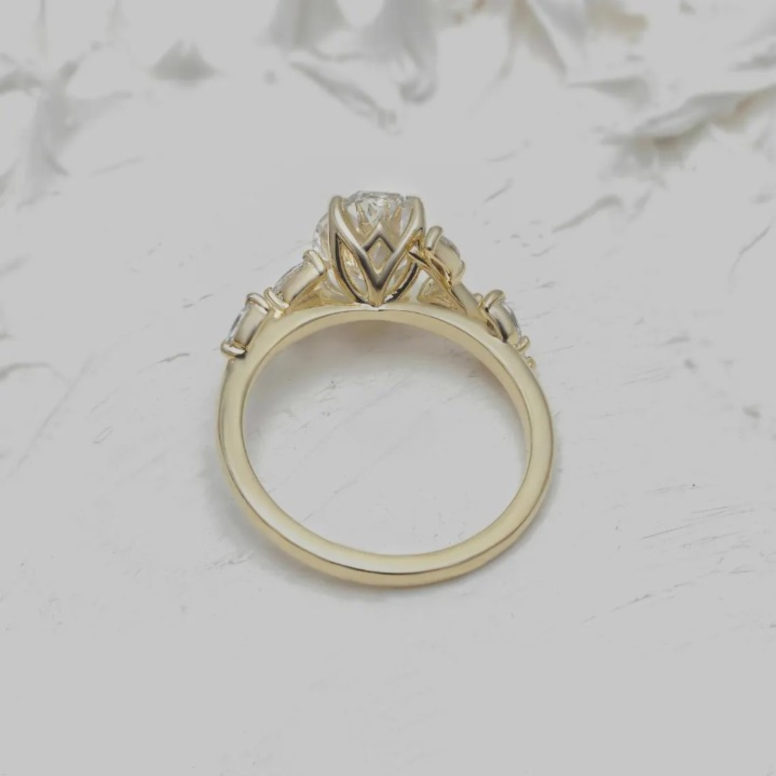 Solid 14k Yellow Gold 1.50 CT Lab Grown Diamond Ring | Oval Cut Certified Gift