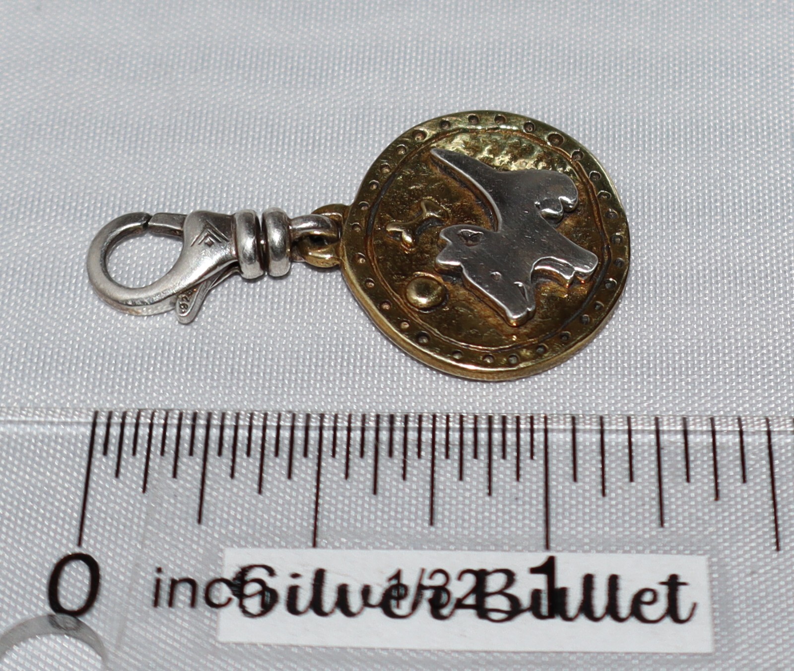 Silpada Sterling Silver & Brass “My Best Friend” Clip-On Puppy Charm C2542