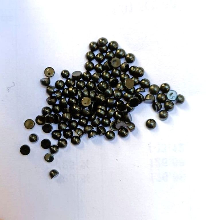 Natural Black Onyx 3 MM Round Shape Flatback Cabochon Loose Stone 100 Pieces Lot