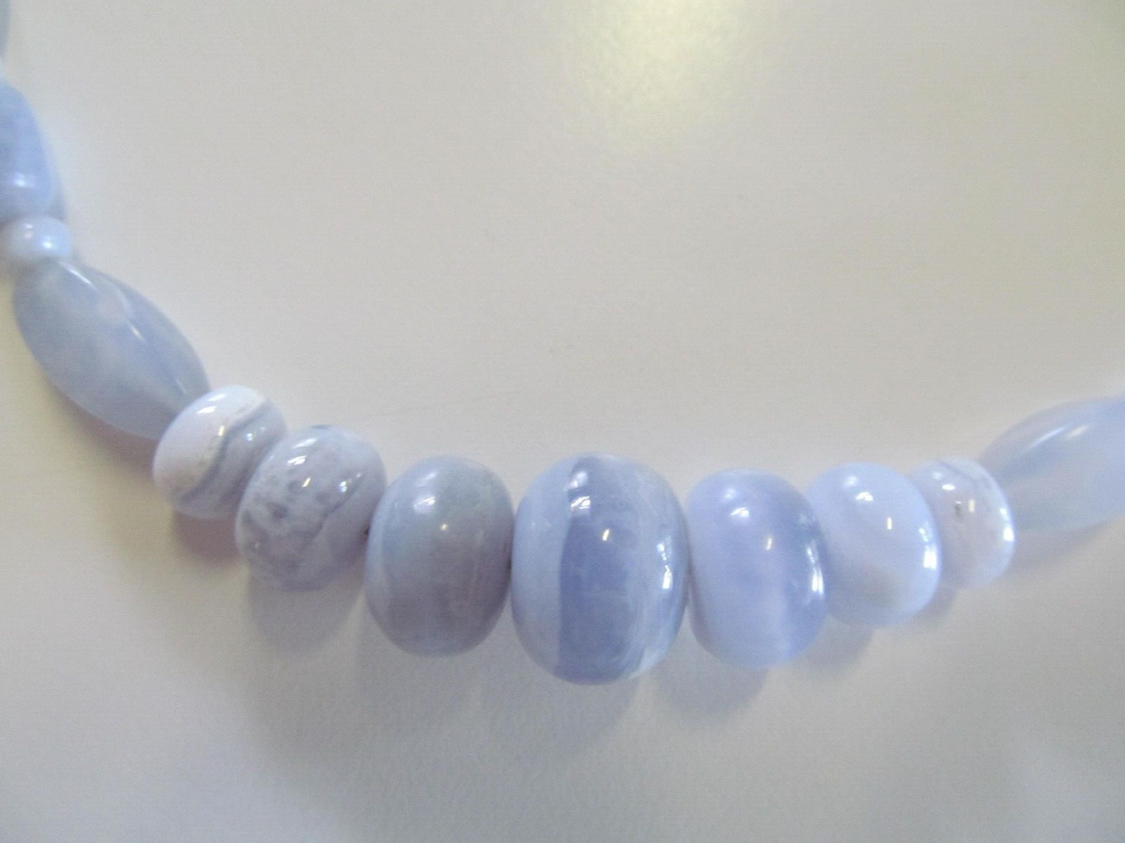 Mine Finds by Jay King Sterling Blue Lace Agate Graduated Bead Necklace