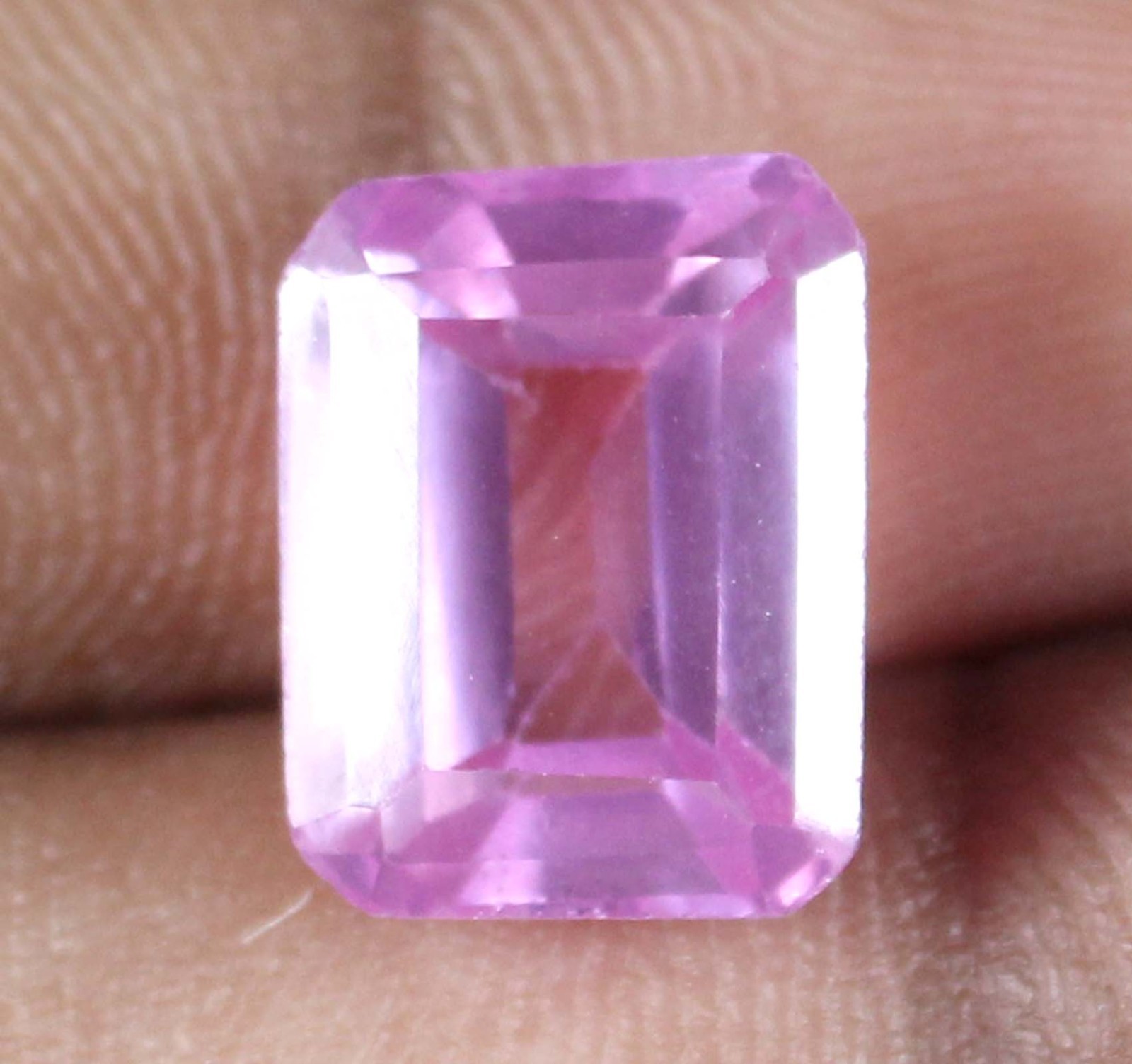 AGI Certified Mogok Pink Ruby 9.65 Ct Natural Emerald Cut Gemstone