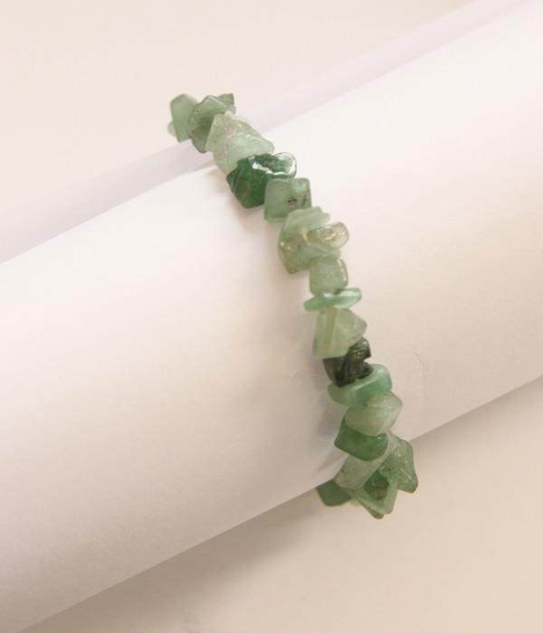 Jade nugget chips stretch bracelet nuggets measure approx. 1/4 inch wide