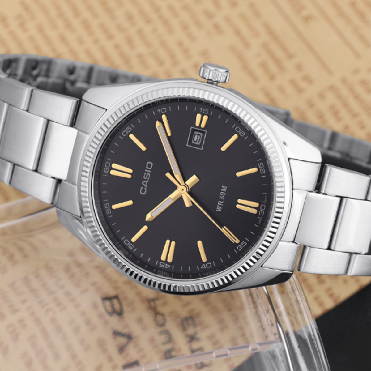 Casio MTP-1302D-1A2VDF Man Metal Band Wrist Watch