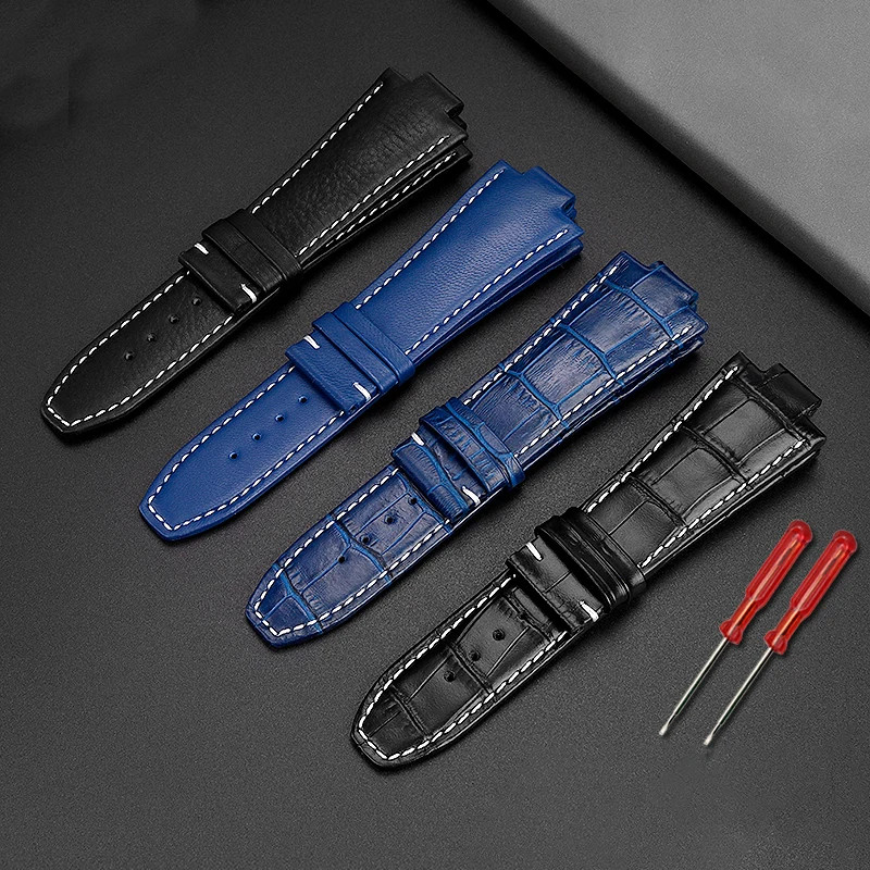 Leather Watch Strap For MK Michael Kors MK8184 13mm Convex Interface Waterproof