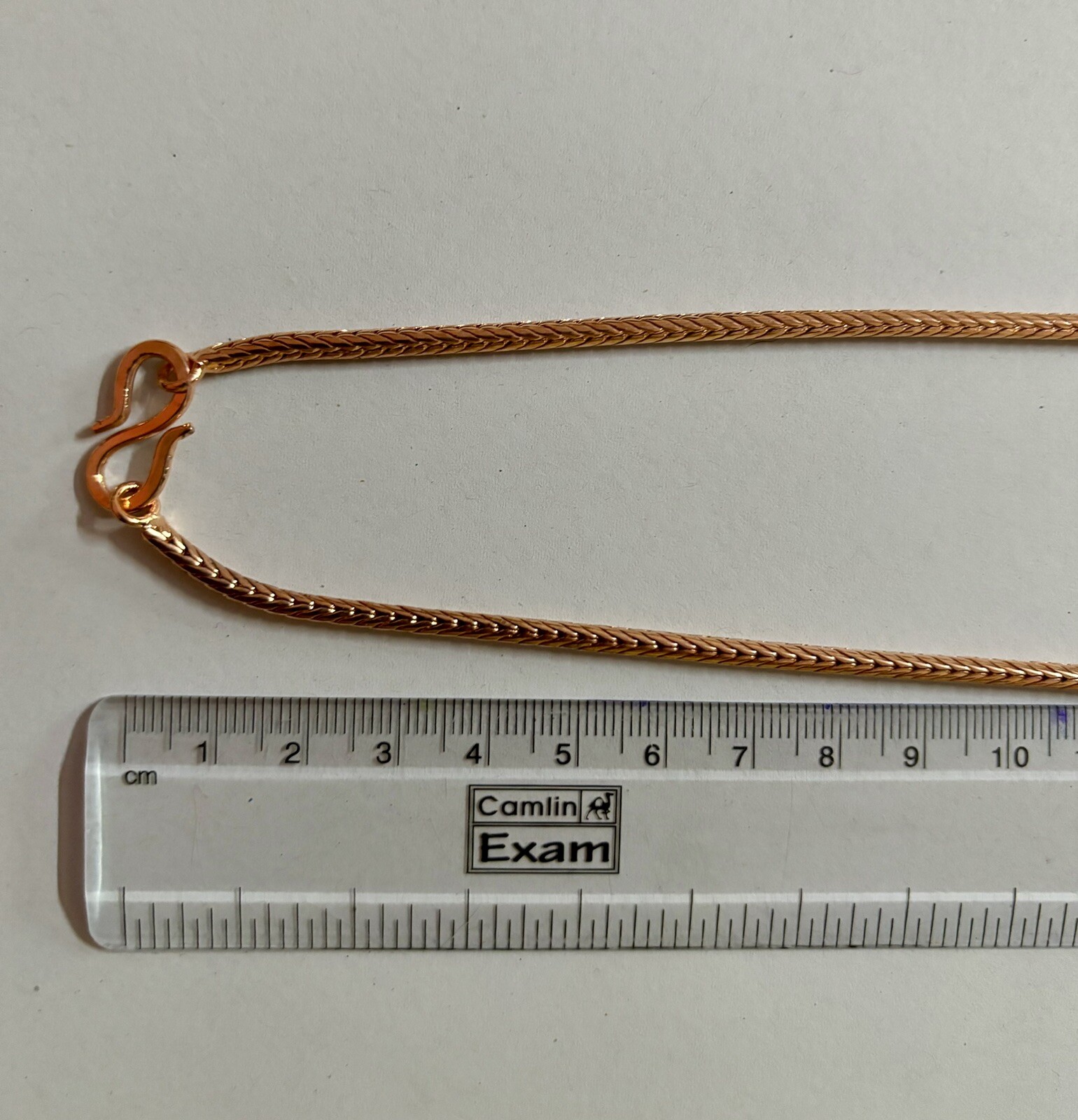 9 inch Pure Copper Hollow Foxtail Chain Anklet, Healing Copper Jewelry