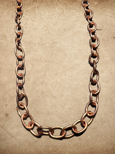 Solid Copper Chain CN627G – 3/16 of an inch wide. Available in 18 to 30 inches.