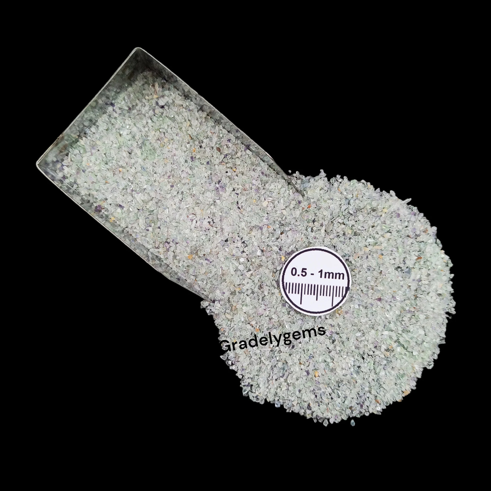 Green Fluorite 0.5-1mm Stone Granules for Resin Jewelry Decor