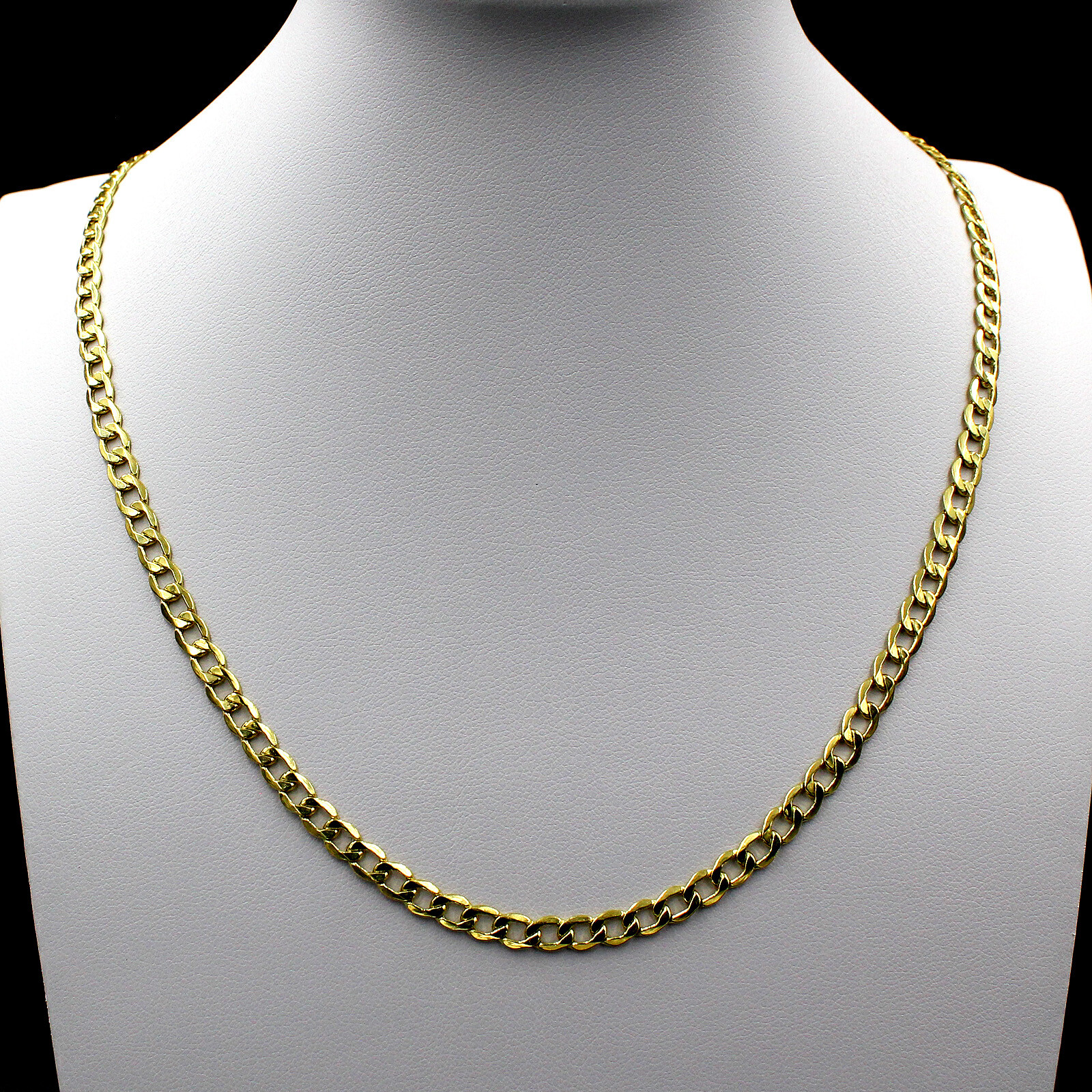 Real 10K Yellow Gold Cuban Link Chain Necklace 2.5MM 16″ 18″ 20″ 22″ 24″ 26″