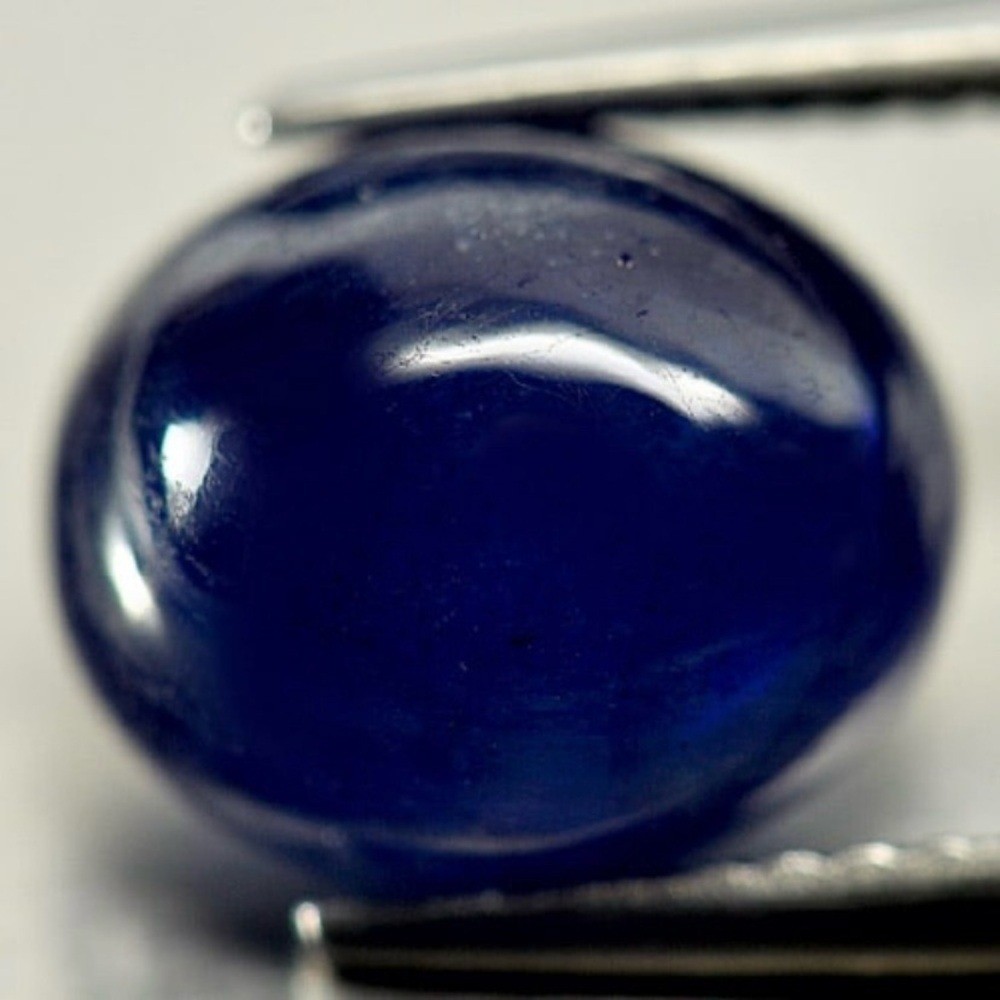 Natural Blue Sapphire 5.06 Ct Oval Cabochon 10.1 x 8.4 Mm Gemstone Madagascar
