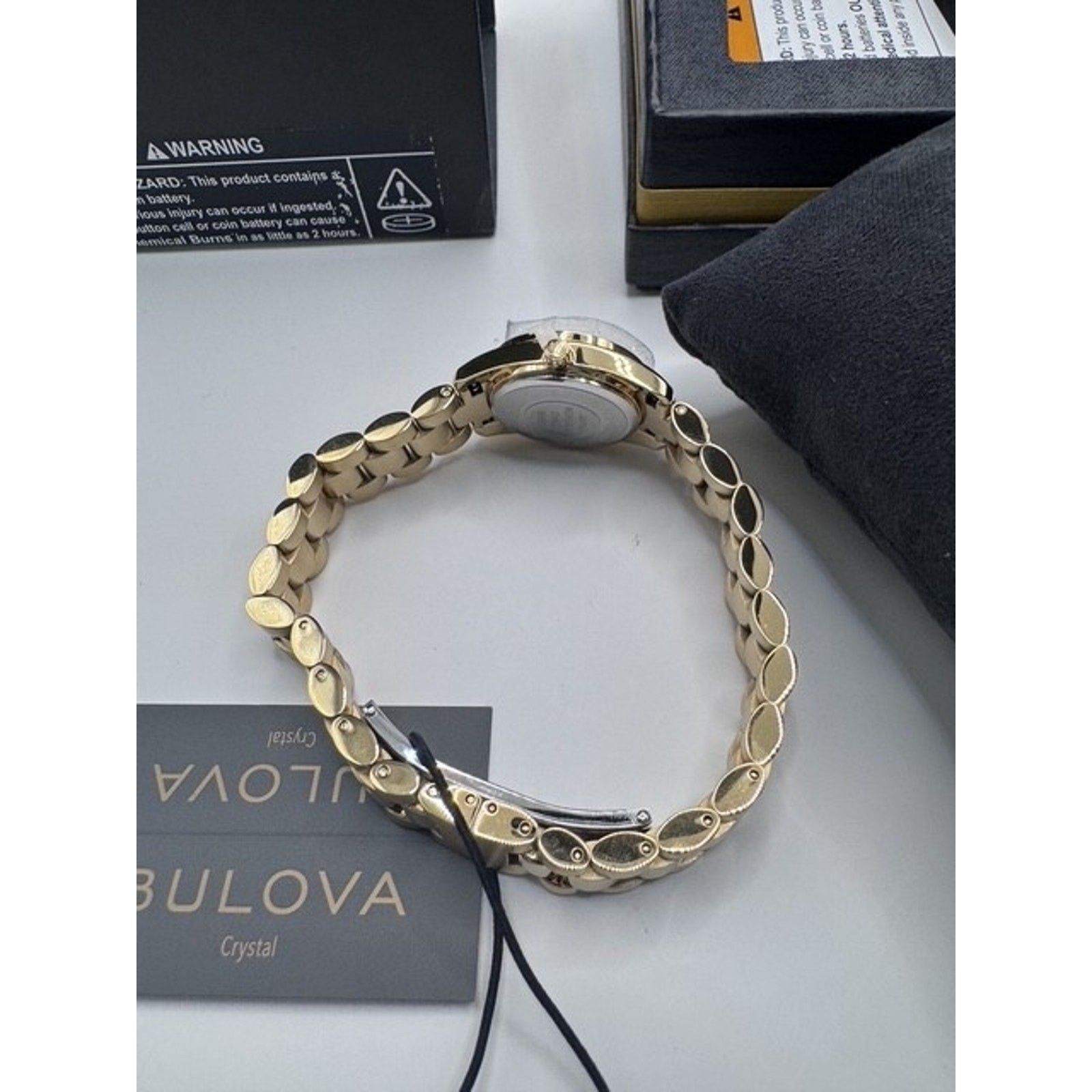Bulova Classic Gemmed Diamond Stainless Steel Quartz Women’s Watch – 98L315