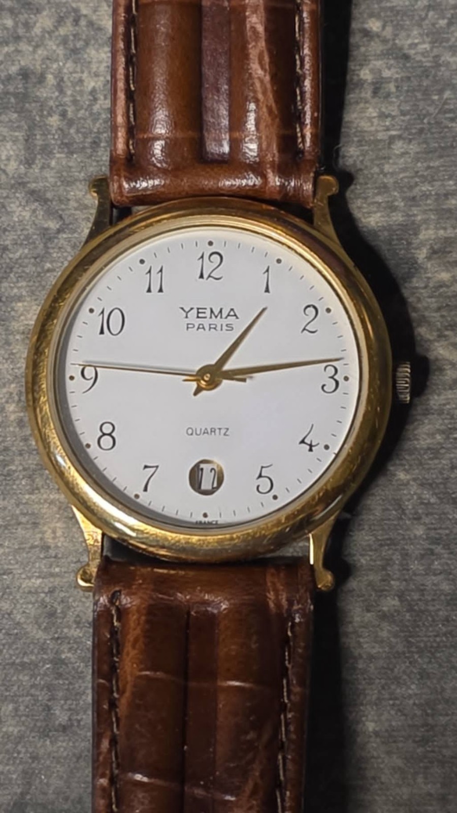 Vintage YEMA Paris Quartz Watch Gold Tone Working Y85083
