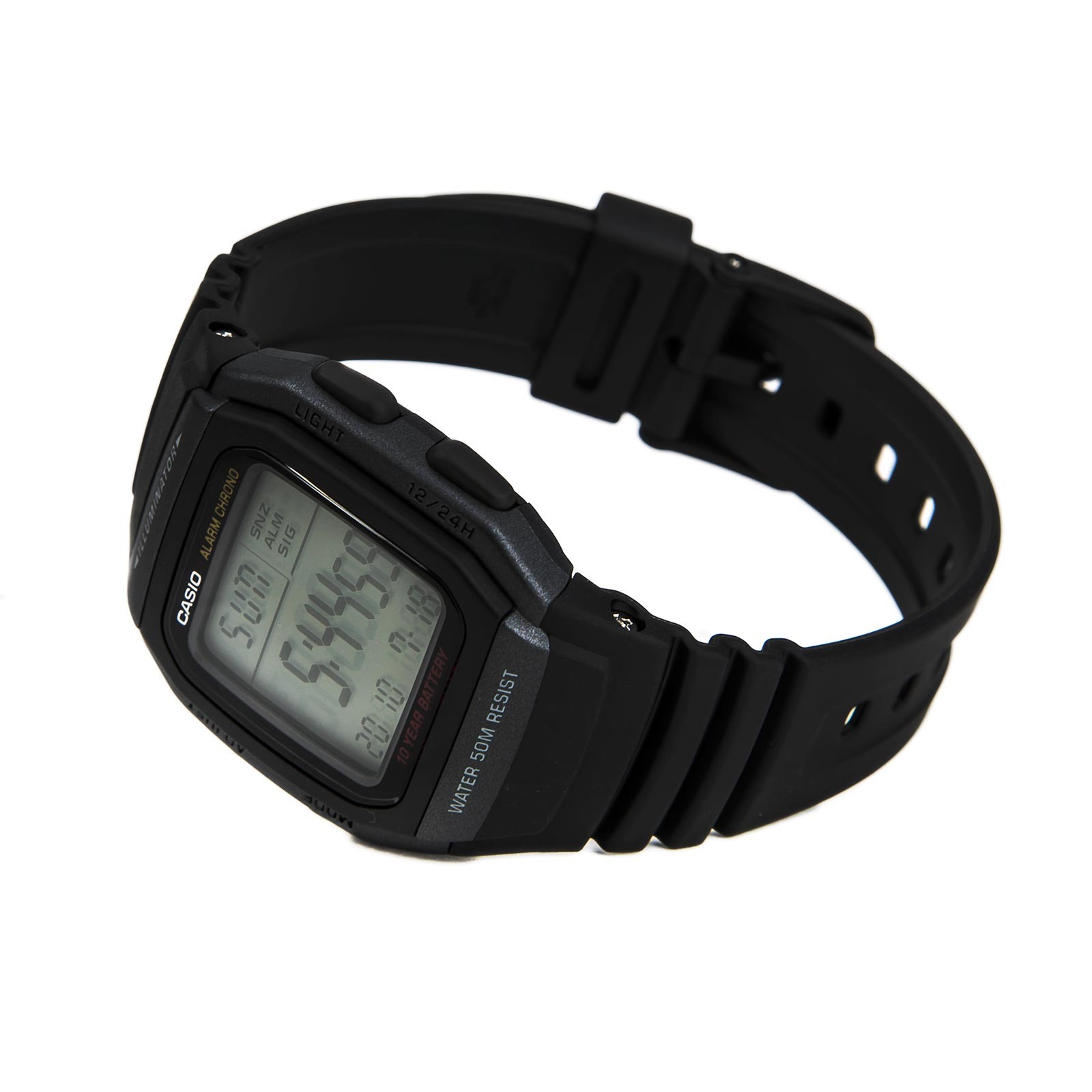 Casio Men’s Watch Classic Sports Alarm Chrono Digital Dial Resin Strap W96H-1B
