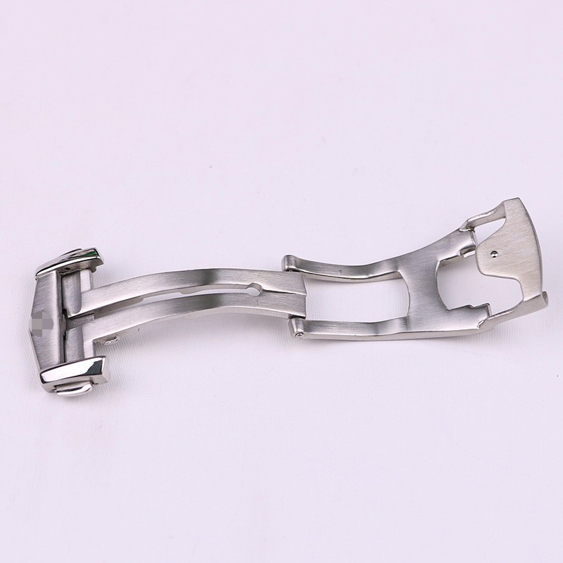 Quality Frosted Stainless Steel Folding Clasp Watch Buckle 18mm 20mm for Omega