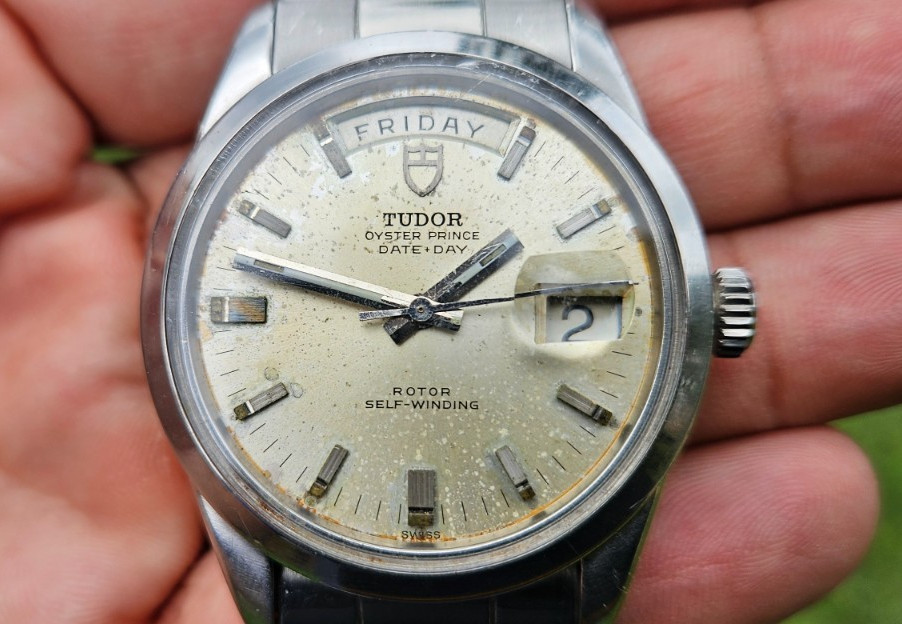 Tudor 7017/0 Vintage Date Day Jumbo Oyster Prince 38mm Recent Service