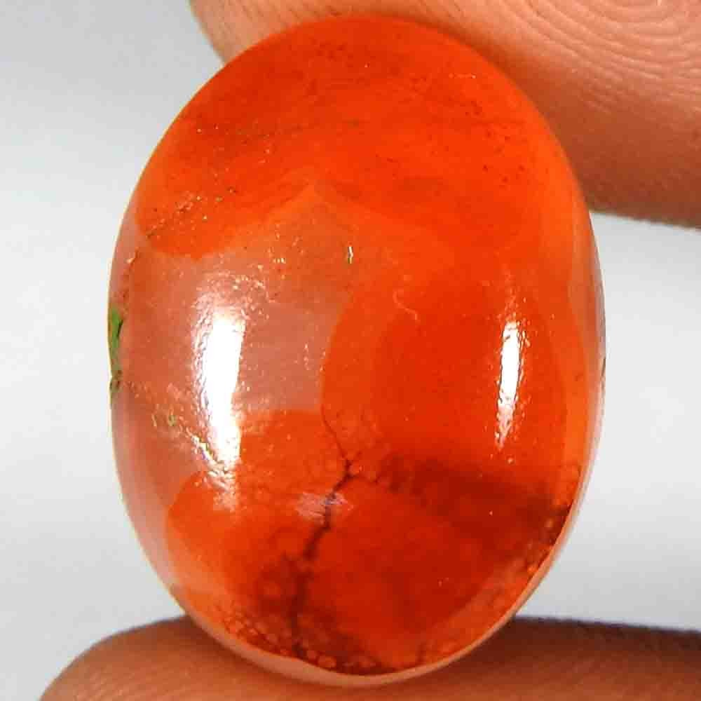 15.70Cts100%Natural Orange Carnelian Oval Cabochon(18x13x6)Loose Gemstone