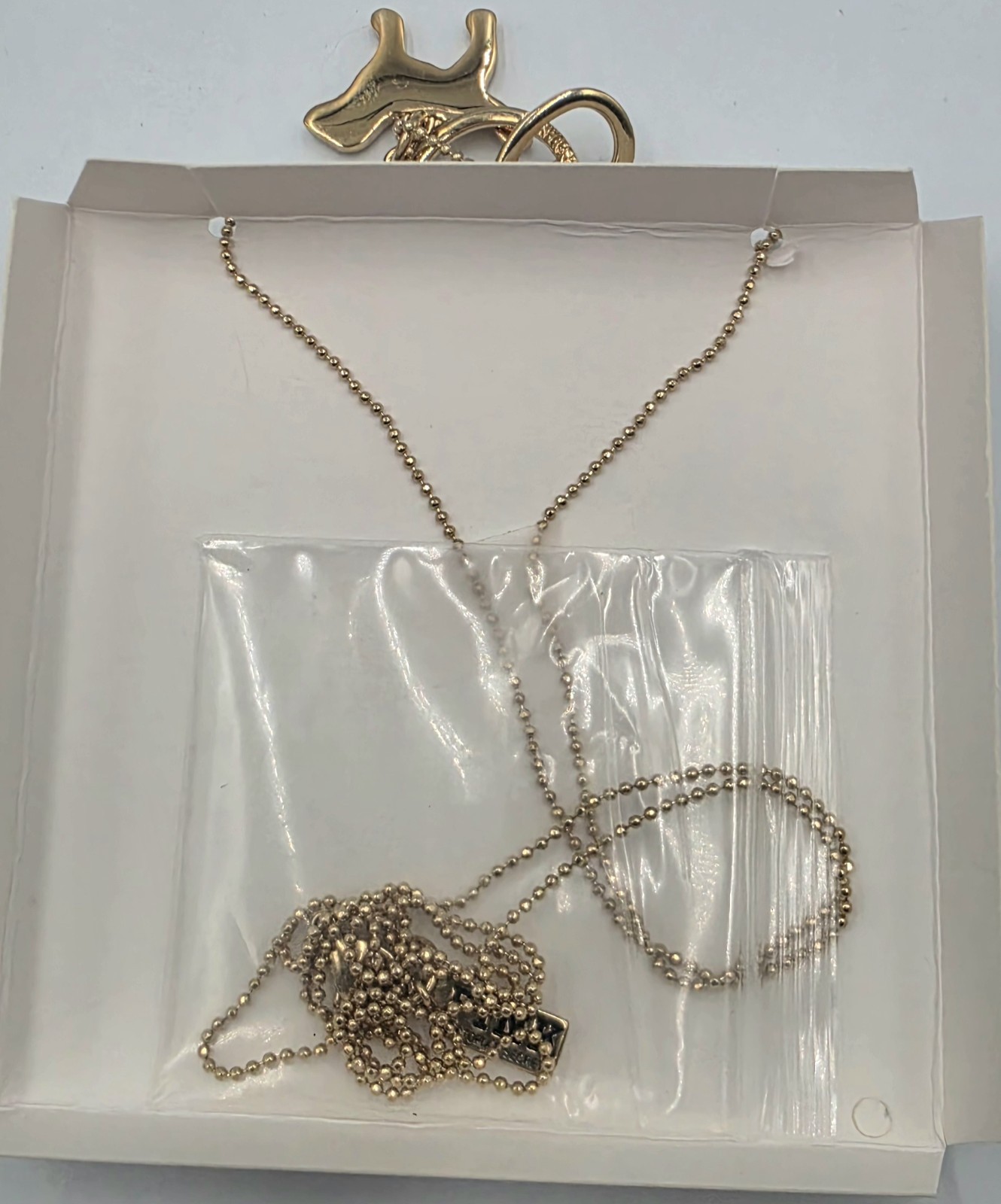 NEW Rare Victoria’s Secret PINK Dog Charm Necklace Peace Love