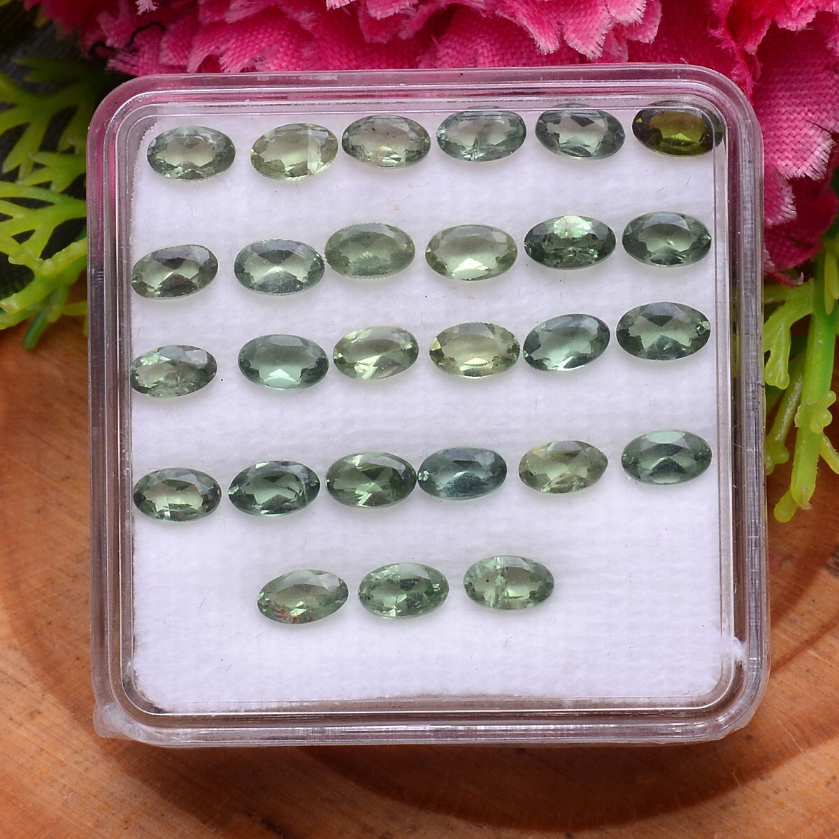 27 Pcs Natural Apatite 4mmx3mm Oval Faceted Cut Untreated Dazzling Gemstones Lot