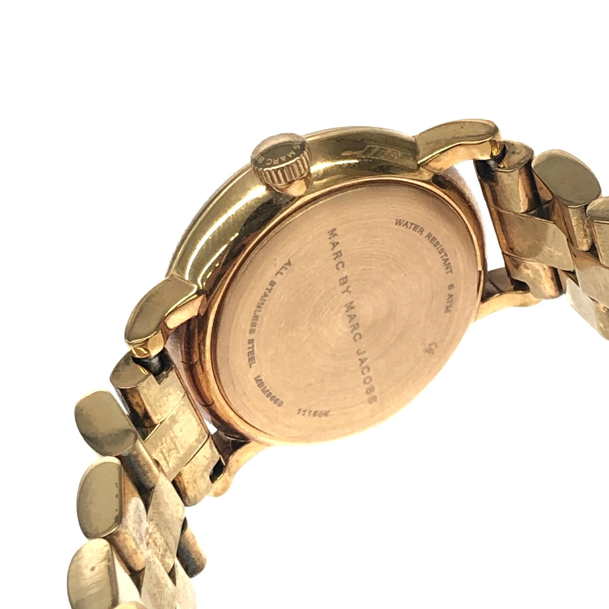 MARC BY MARC JACOBS Quartz Watch Logo Gold Color Ladies Used