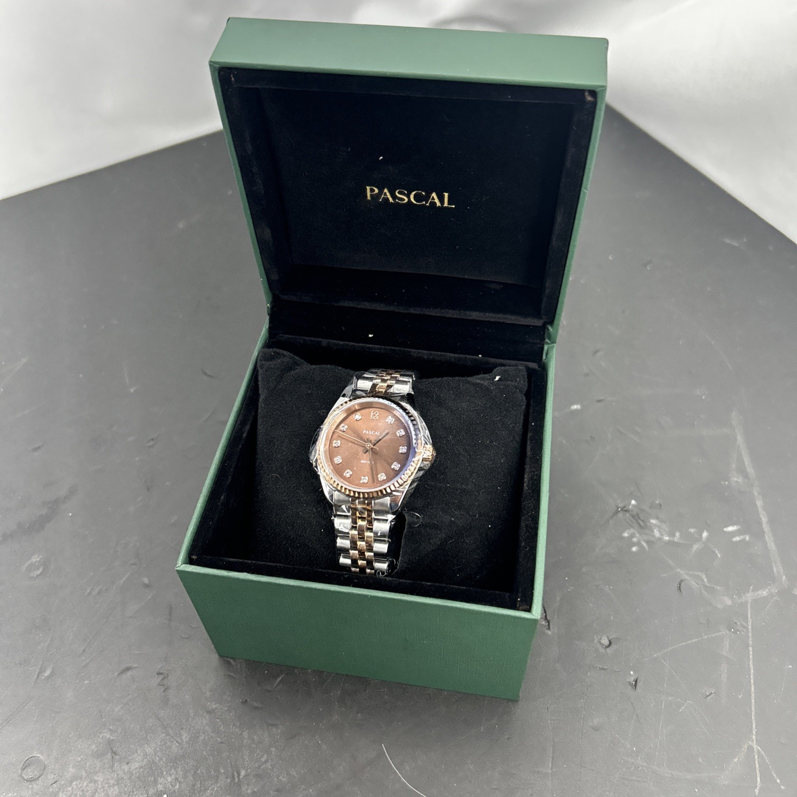 NEW PASCAL WOMAN’S ROSE GOLD/BROWN WATCH! $310.00 MSRP