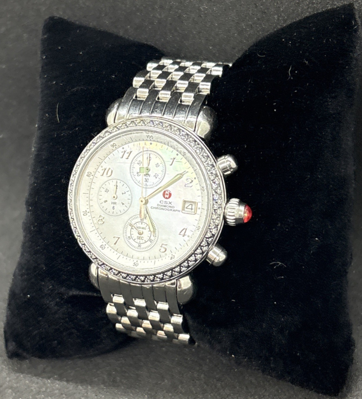 Michele 36mm CSX Diamond Chronograph Women’s Watch 71-4000/5000