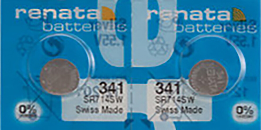 2 x Renata 341 Watch Batteries, SR714SW Battery