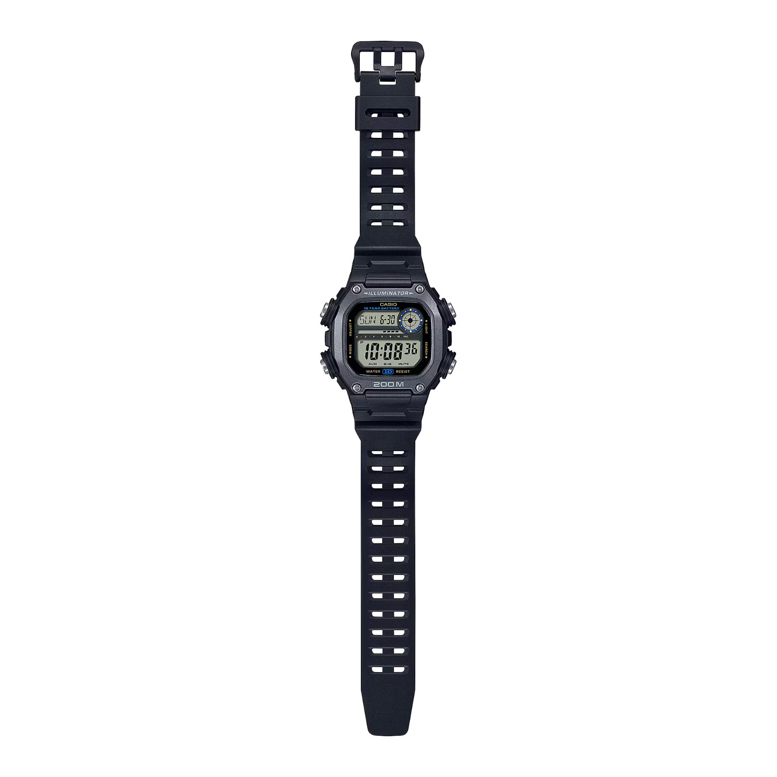 Casio DW-291HX-1AVCF Digital Sport Watch WR200 LED Alarm Chrono Illuminator NEW
