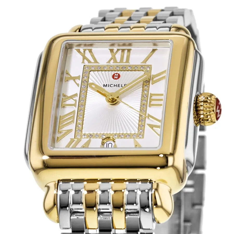 Michele Deco Madison Two-Tone S. Steel Diamond Dial Ladies Watch MWW06T000147