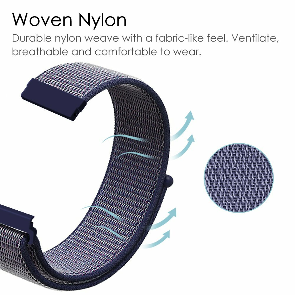 For Garmin Vivoactive 3 /Forerunner 645 Music/Vivomove HR Bands 20mm Nylon Strap