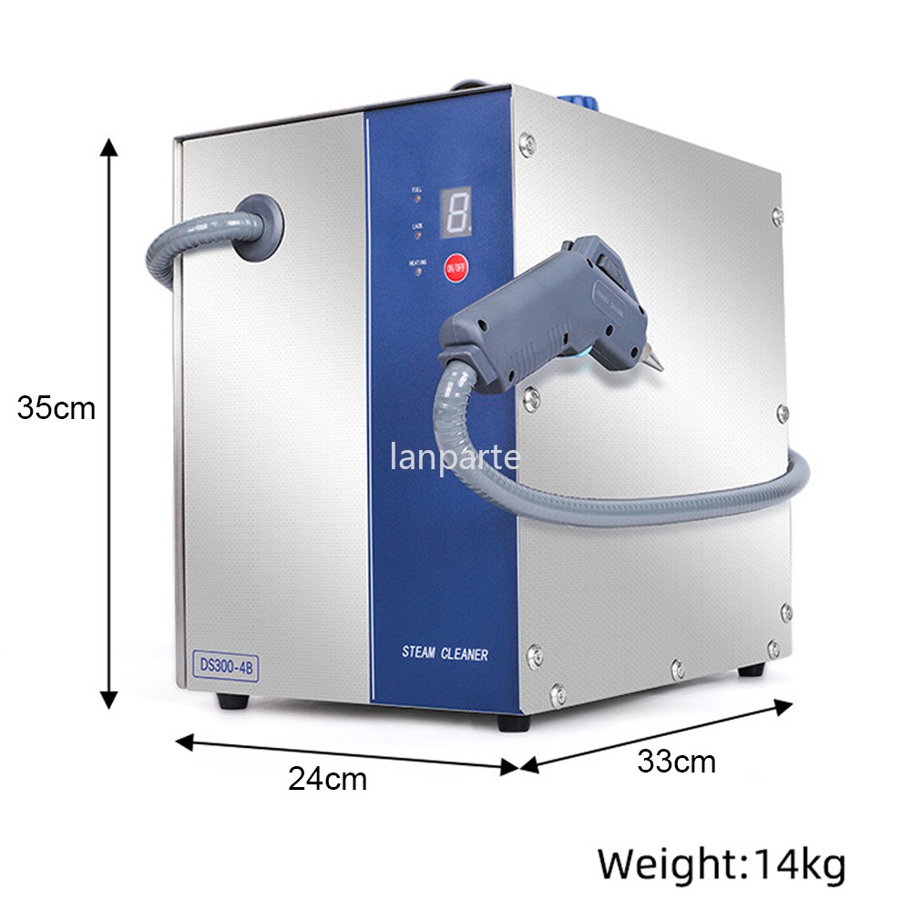 3L 2600W Electric Jewelry Steam Cleaner Gold Gem Washer Stainless Steel +Handle