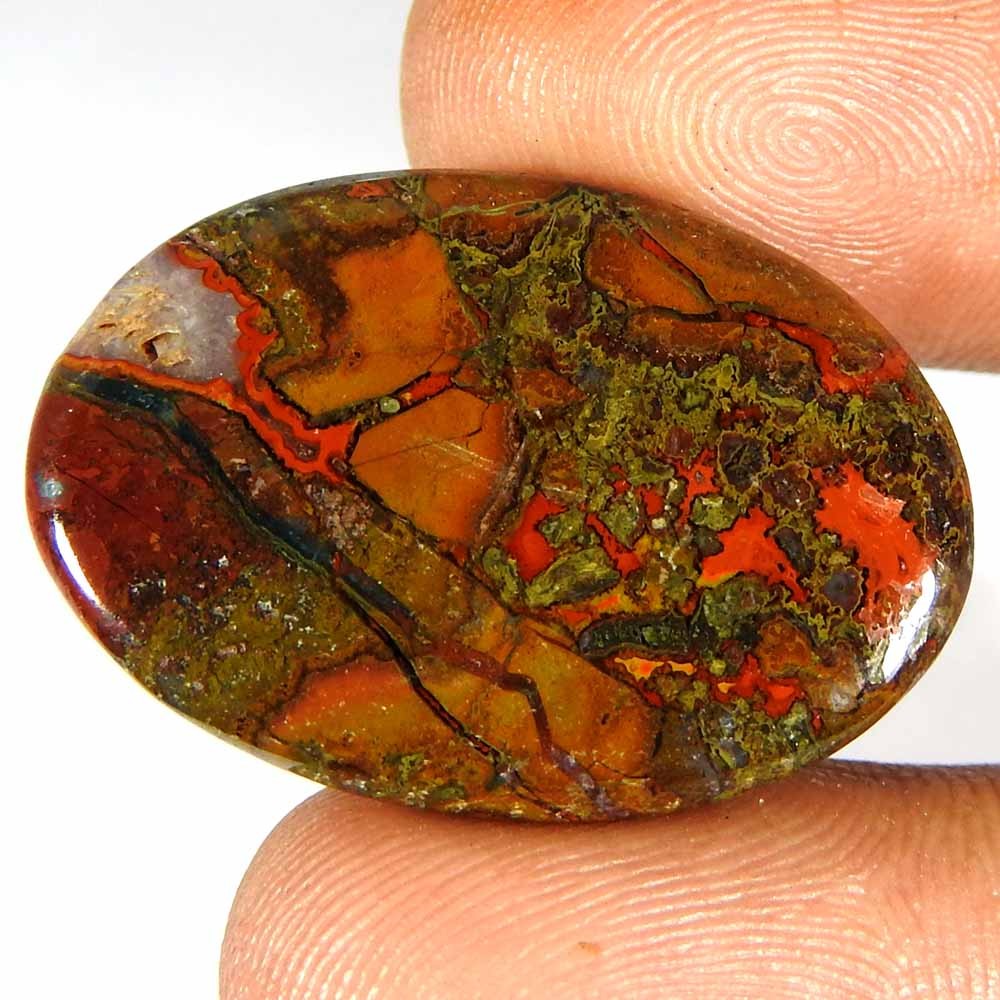 30.75 Ct Natural Morocco Seam Agate Oval Cabochon Loose Gemstone