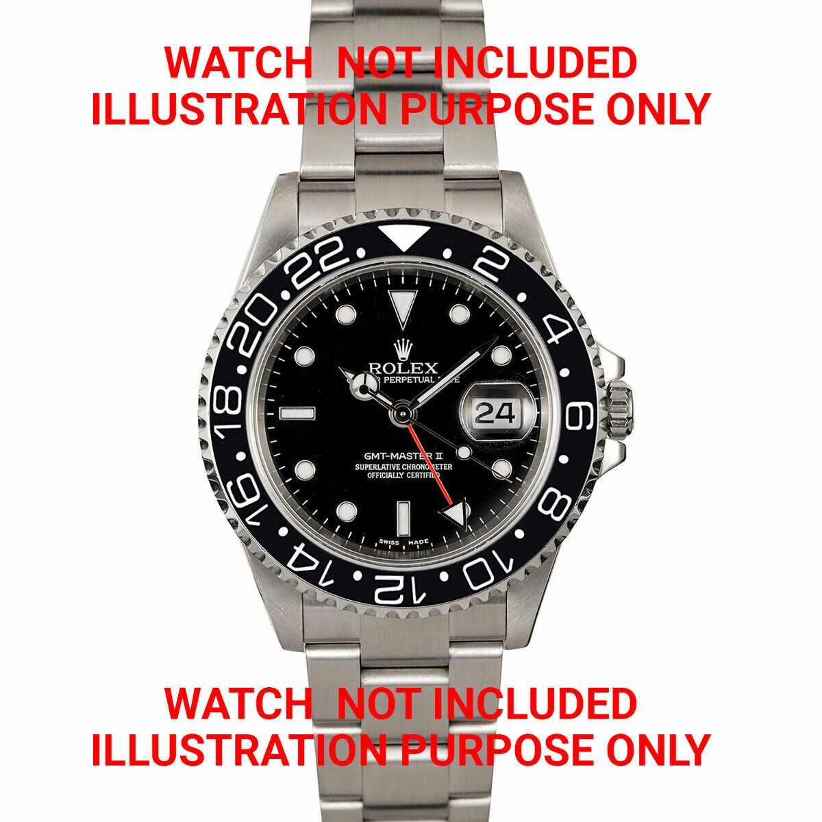 Black Ceramic Replacement Bezel Insert 38mm x 30.80mm For Rolex GMT Master II