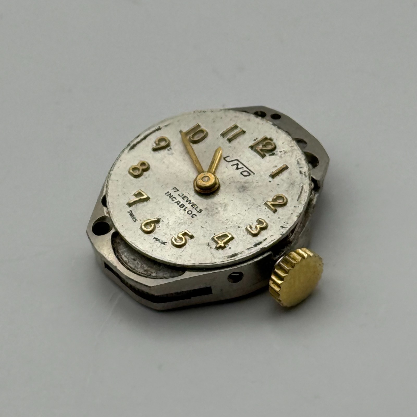 FHF 69-21 Watch Movement Uno 17 Jewels Swiss Manual Wind Parts Repair 15.3mm