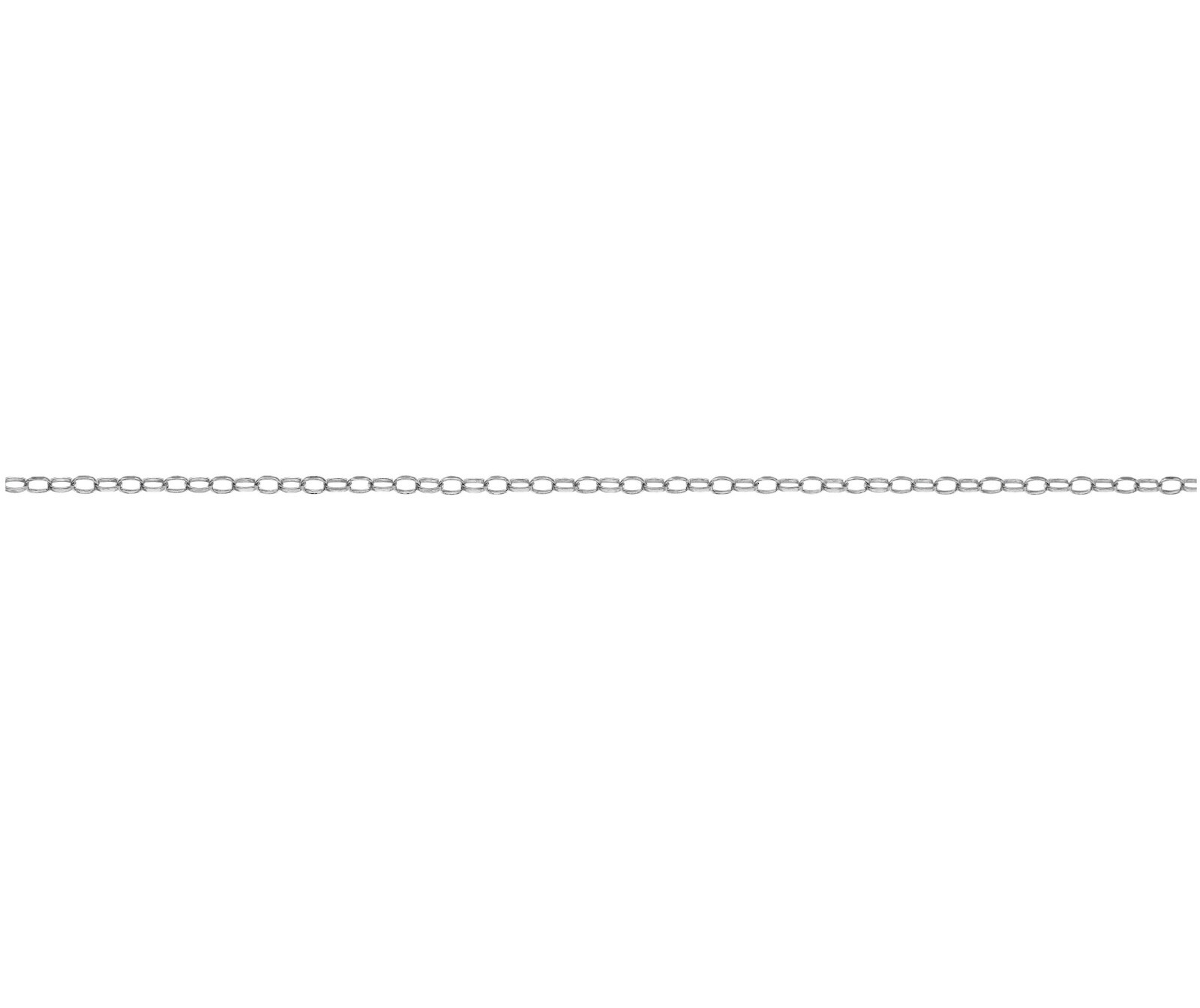 9ct White Gold 1.85mm Oval Belcher Link Chain 20″ / 50cm (WMIN)