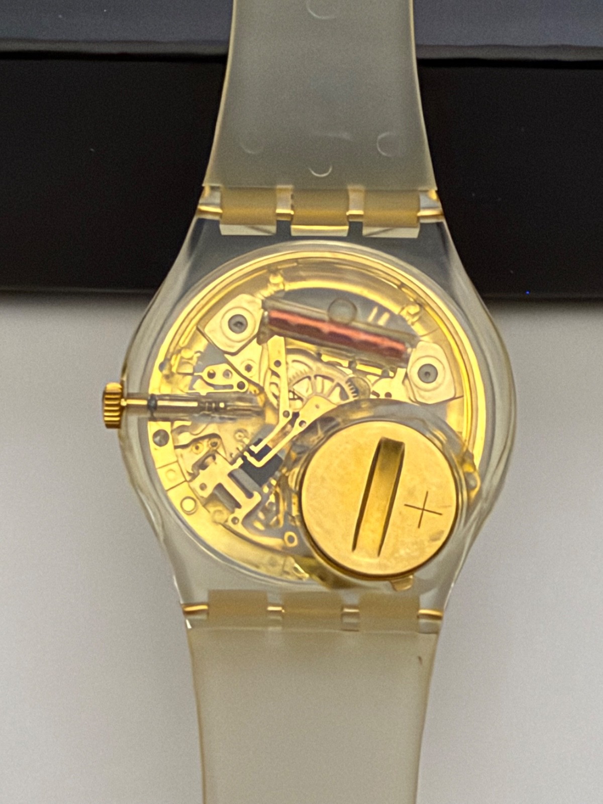 NWT NOS 1992 Swatch #1 “Golden Jelly” GZ115 Box -COA-