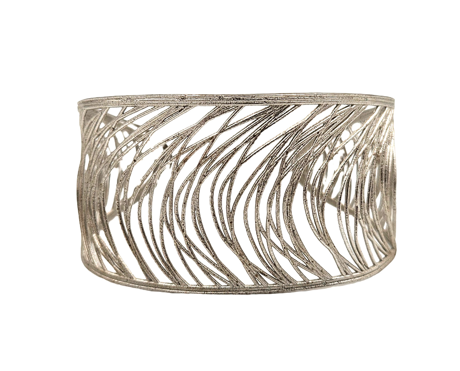 RCI Royal Chain Inc. W1211 Italian Silver 925 Wirework Cuff Bracelet