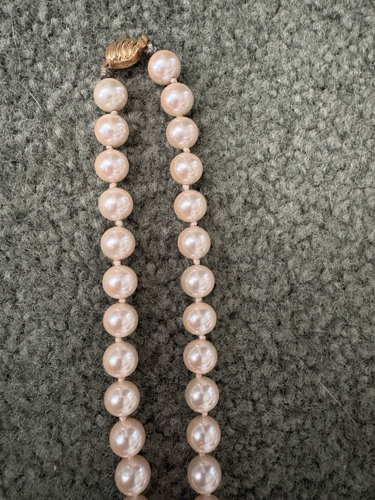 Vintage Opera Length 7mm EternaGold Pearls 34” In Box