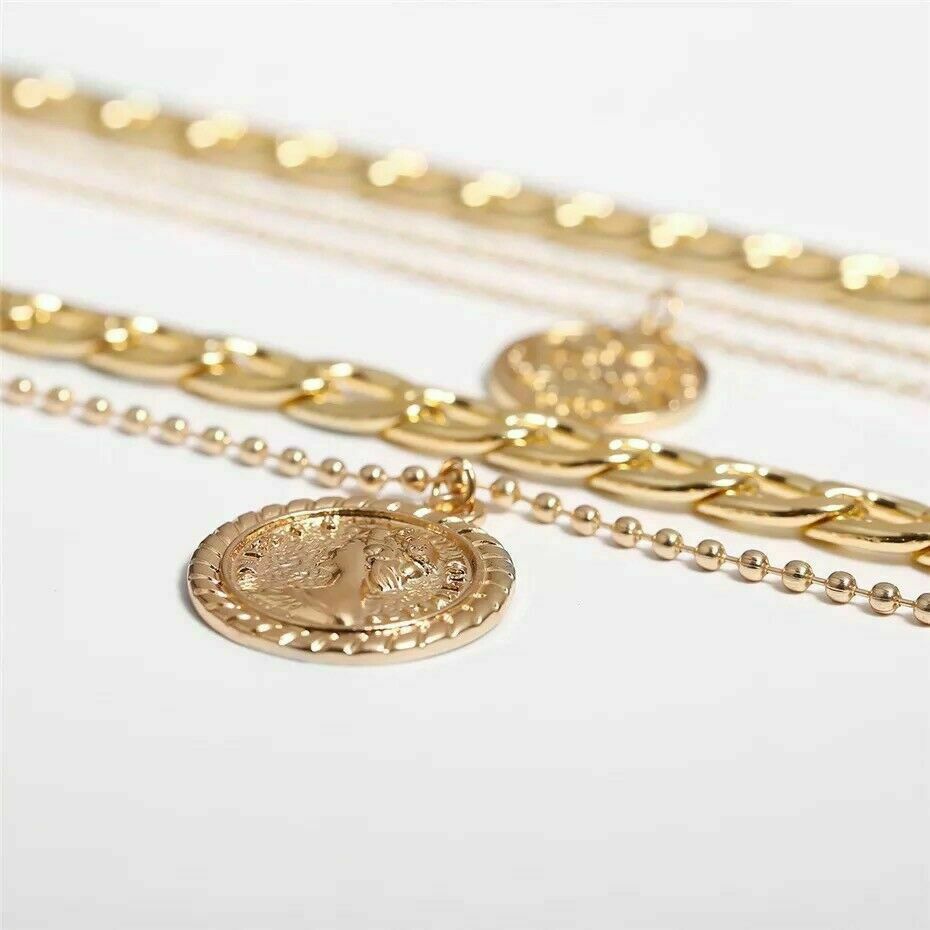 Cadenas de Oro ® Cubana 14K Joyeria Italiana Moda Collar Gargantilla para Mujer