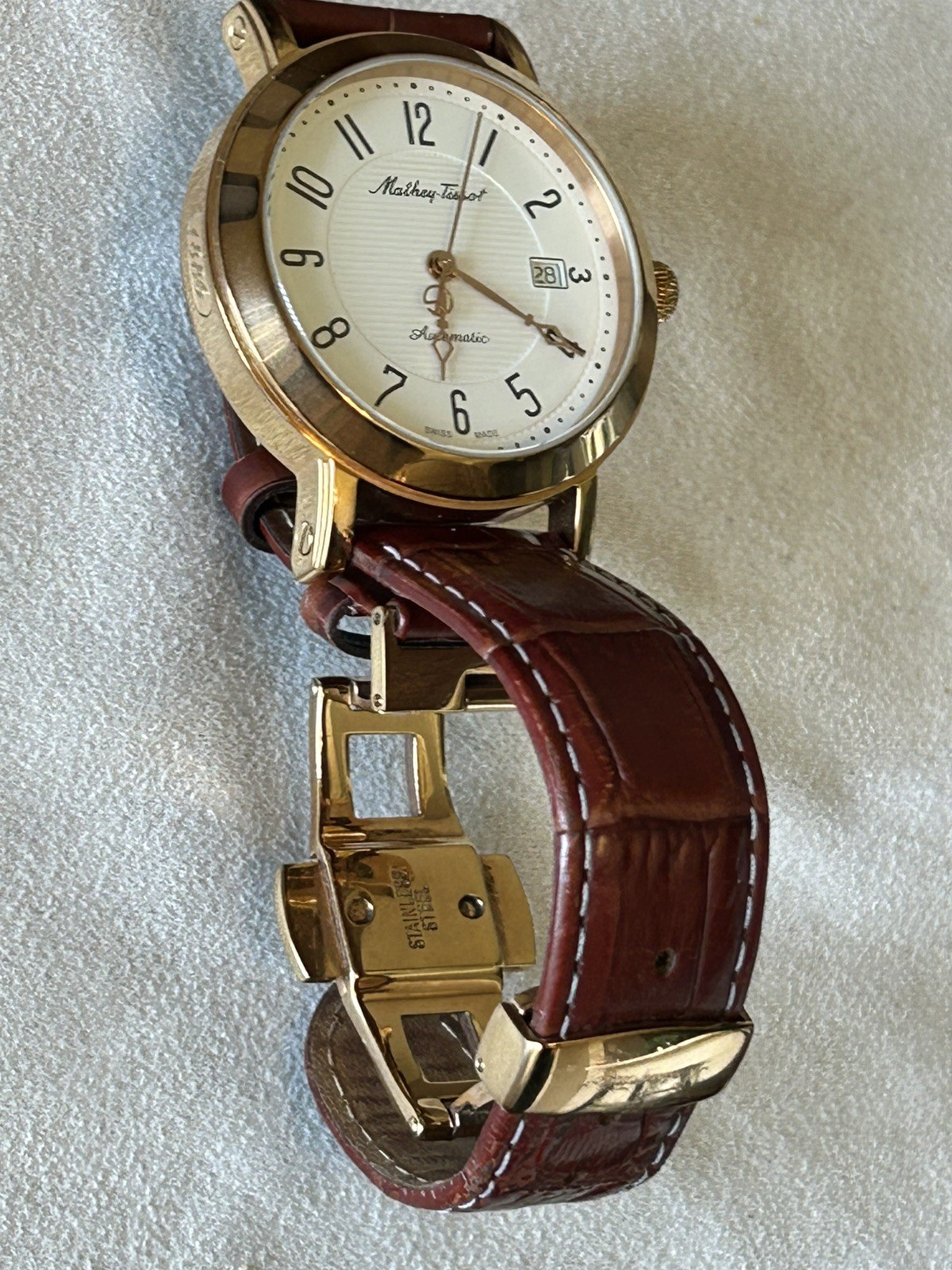 Mathey-Tissot City Auto Watch White Dial 28 jewels