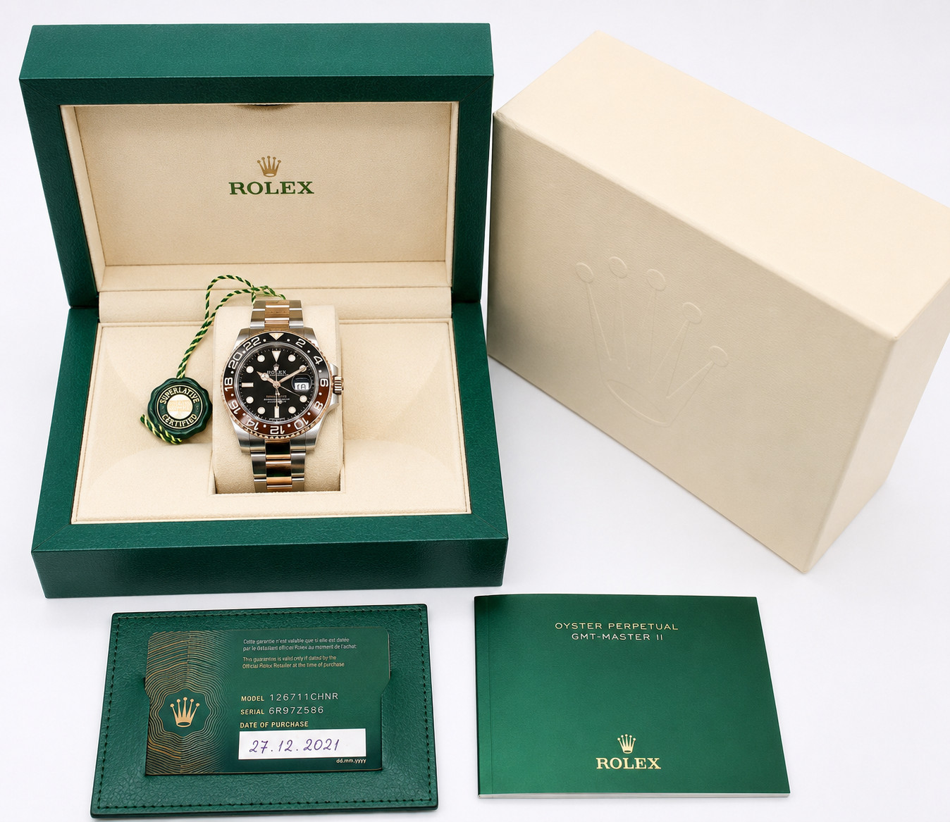 Rolex GMT-Master II 126711CHNR Root Beer 40mm Oystersteel Everose 2021 Box & Pap
