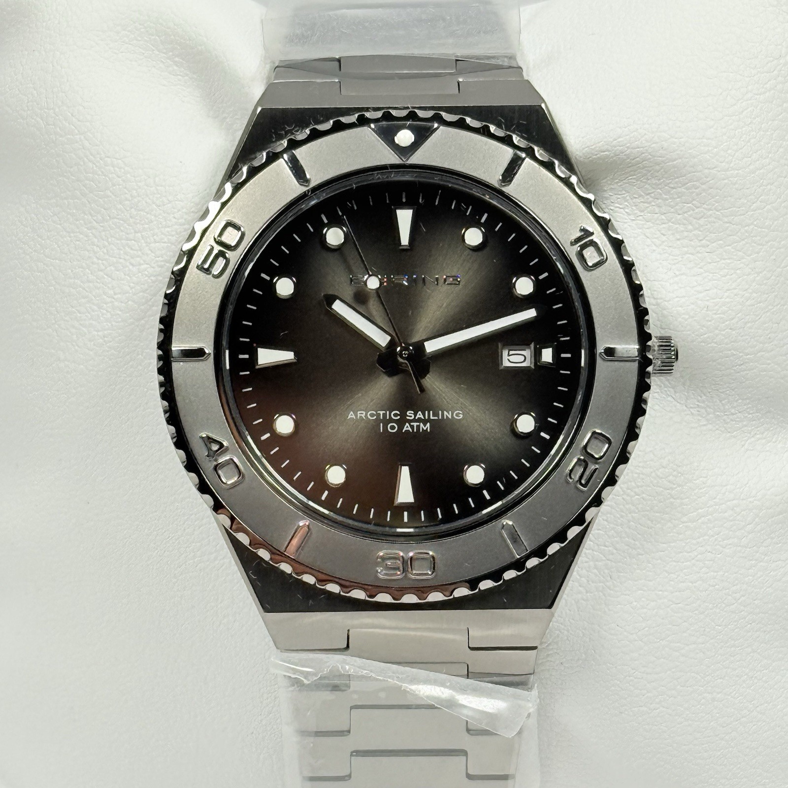 Bering Time Arctic Sailing Grey Dial and Stainless Steel Men’s Watch 18940-777