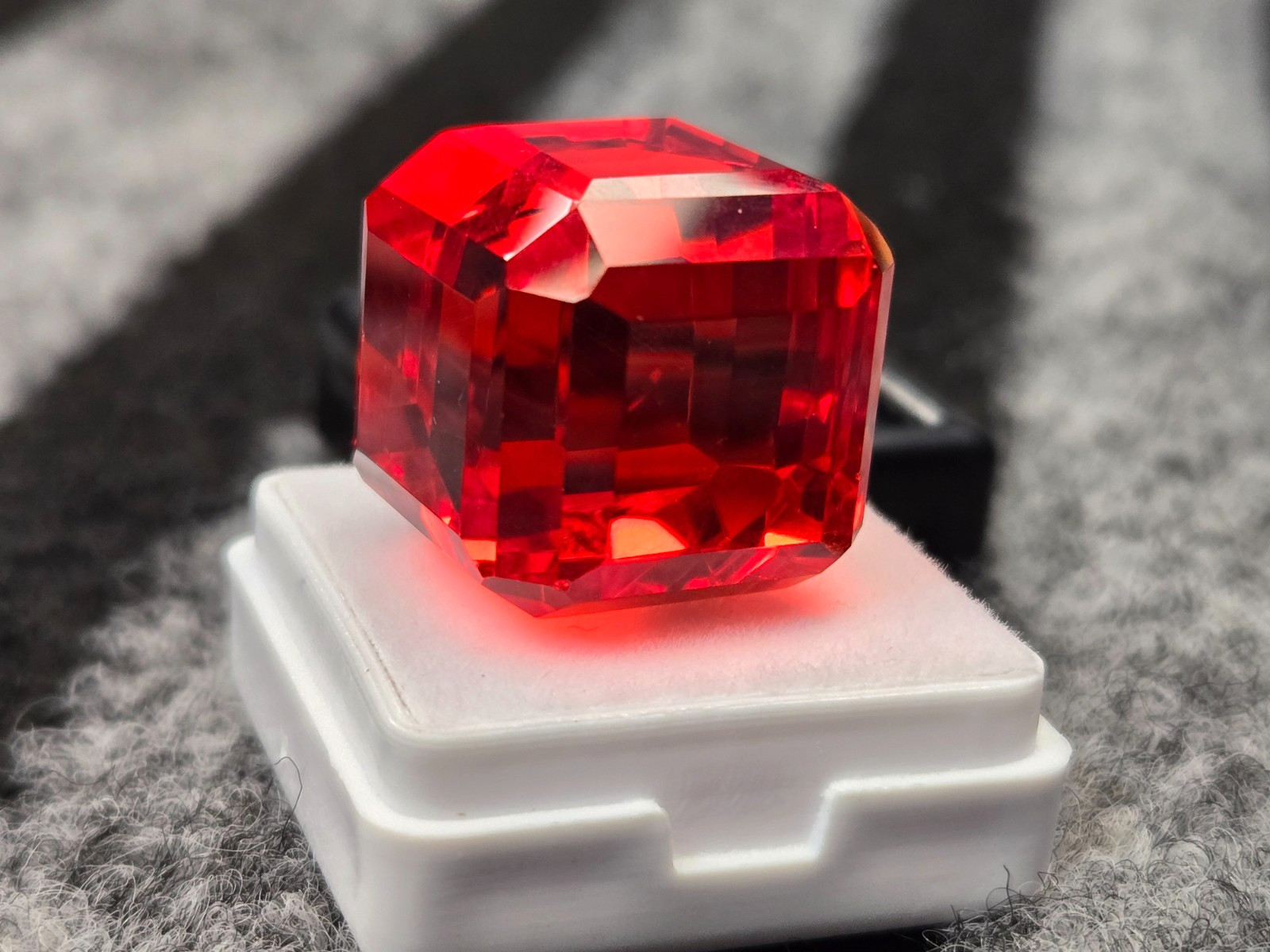 Orange Cube Mexican Fire Opal 58-60 Ct Lab Created Loose Gemstone Certified