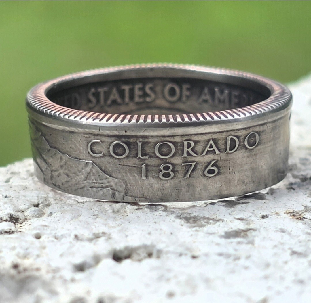 Handmade US State Quarter Coin Ring – Sizes 4-14 – Any State – Amazing Gift