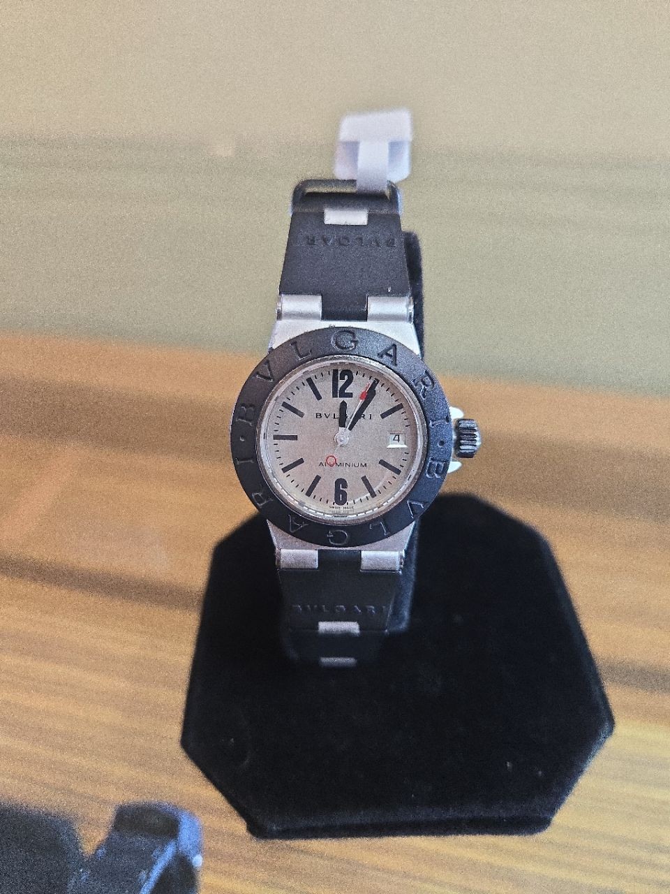 Bvlgari Aluminum Silver Dial on Rubber al38a