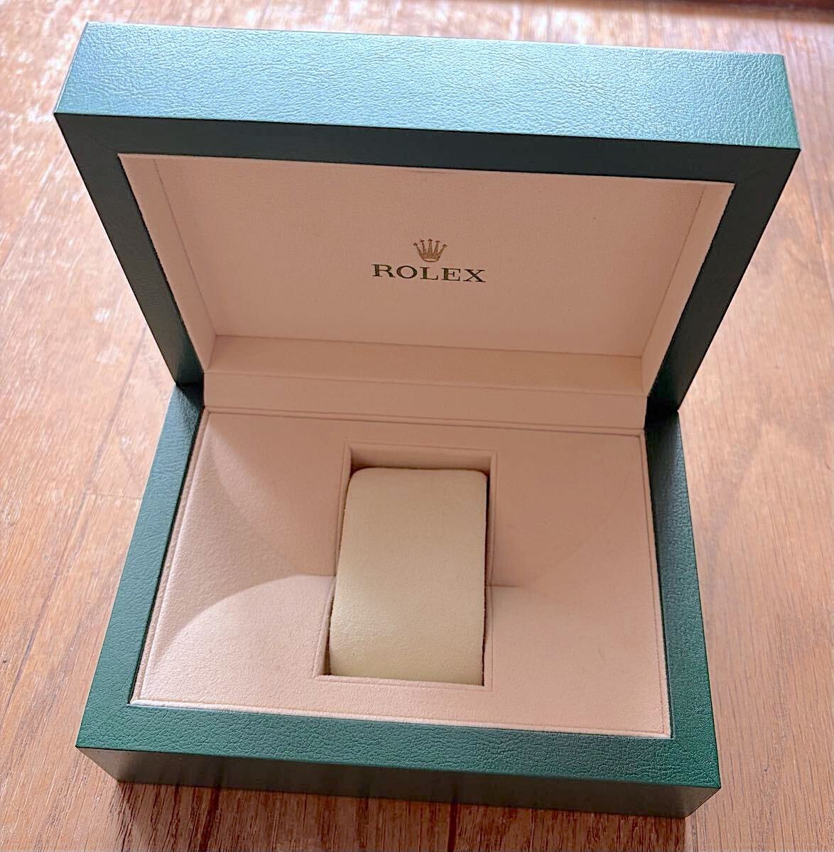 VINTAGE GENUINE ROLEX watch box case 39139.01 green wave wood 260628002yA