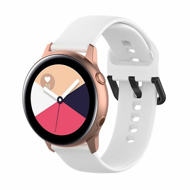 For Samsung Galaxy Watch 3 41mm Active 2 40mm 44mm Silicone 20mm Soft Band Strap