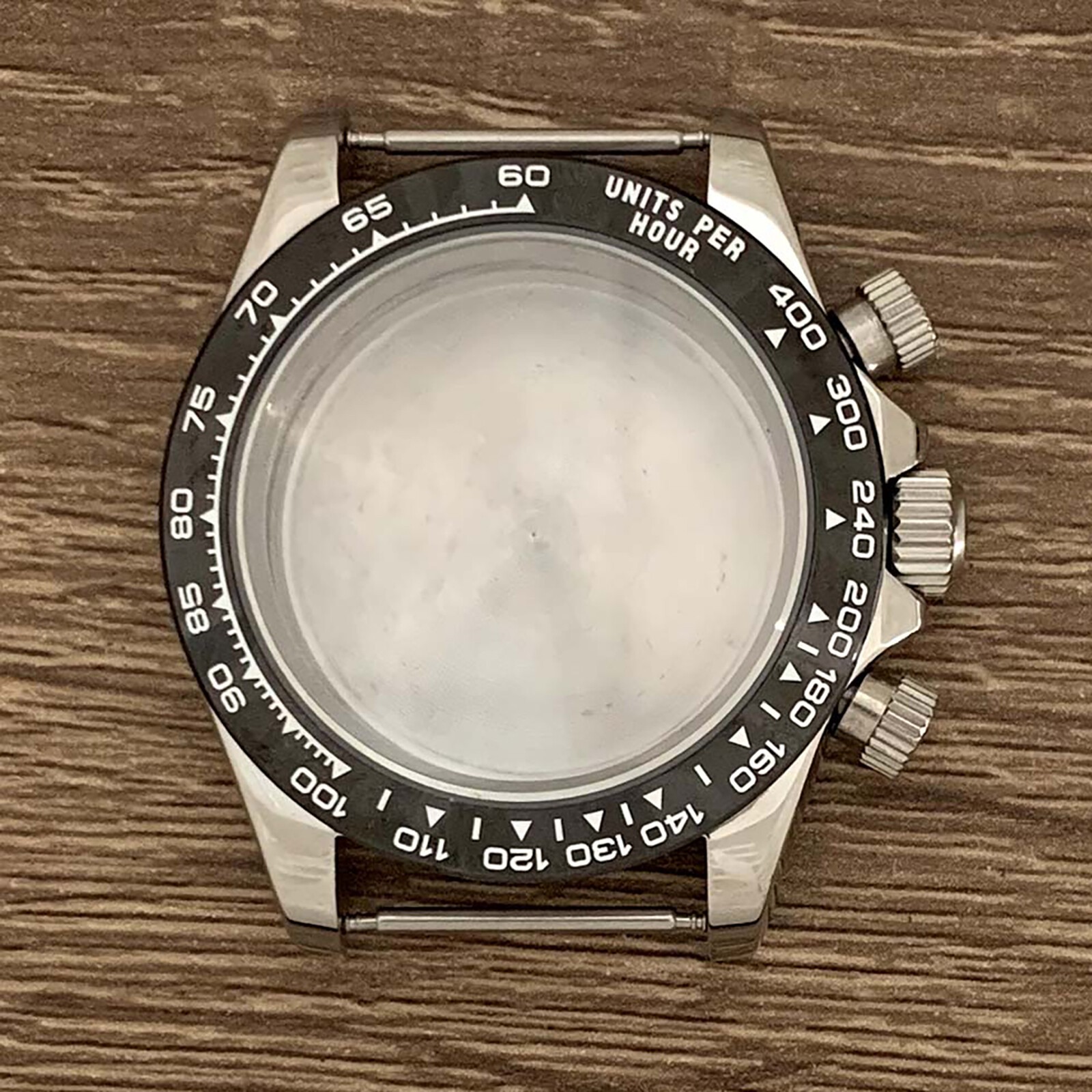39MM Stainless Sapphire Glass Watch Case for VK63 Quartz Movement 29.5mm Dial