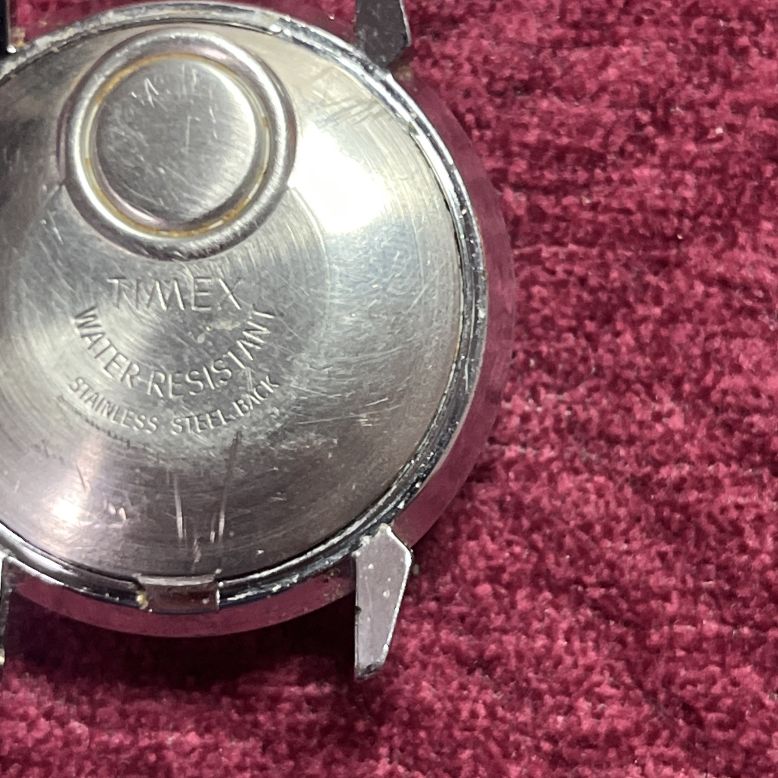 Vintage Timex 37mm Electric Dynabeat Watch Silver Tone Nice Patina