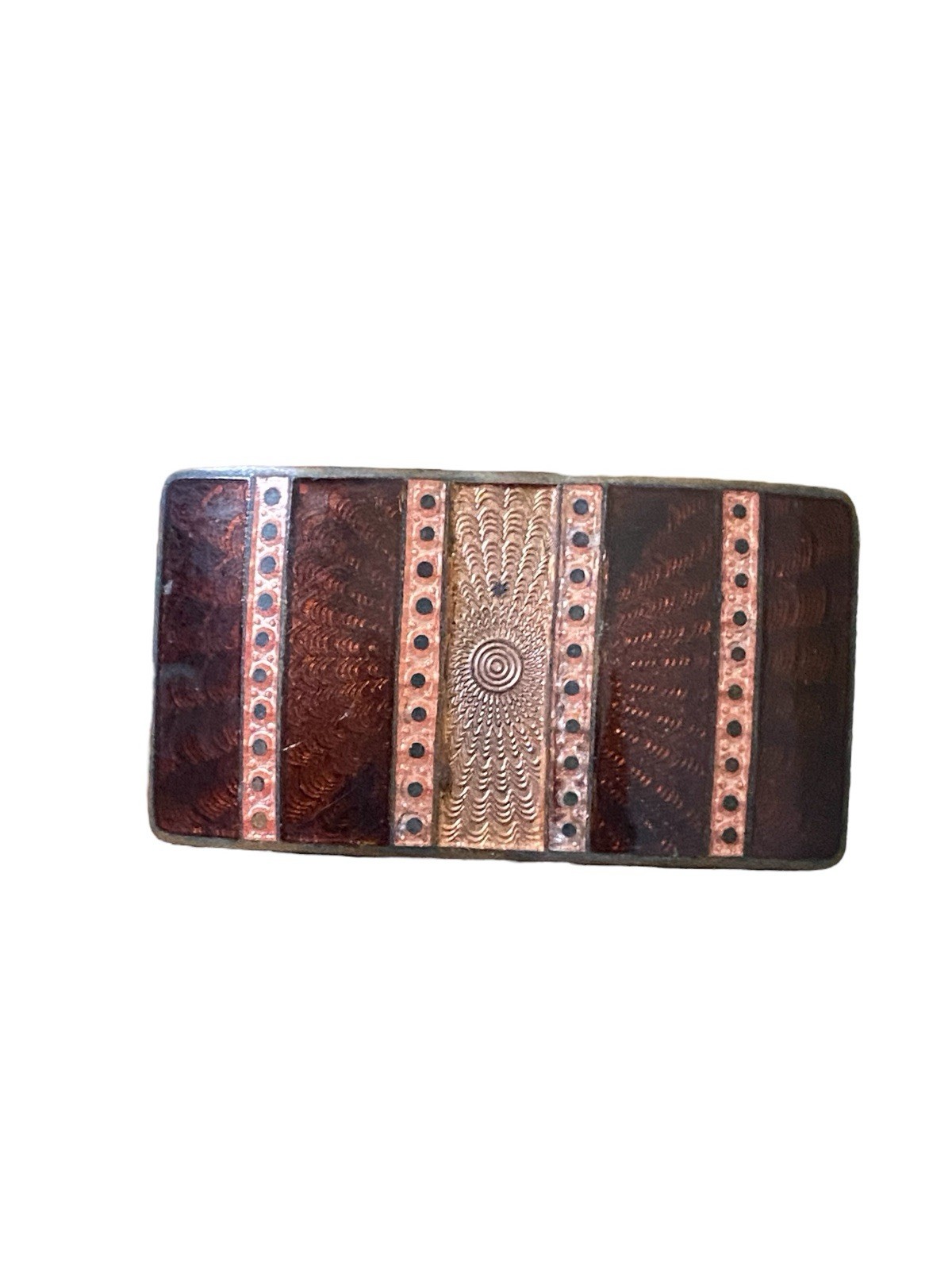 Vintage Art Deco Maroon Austria Scarf Clip Belt Buckle Dress Shoe Clip Burgundy
