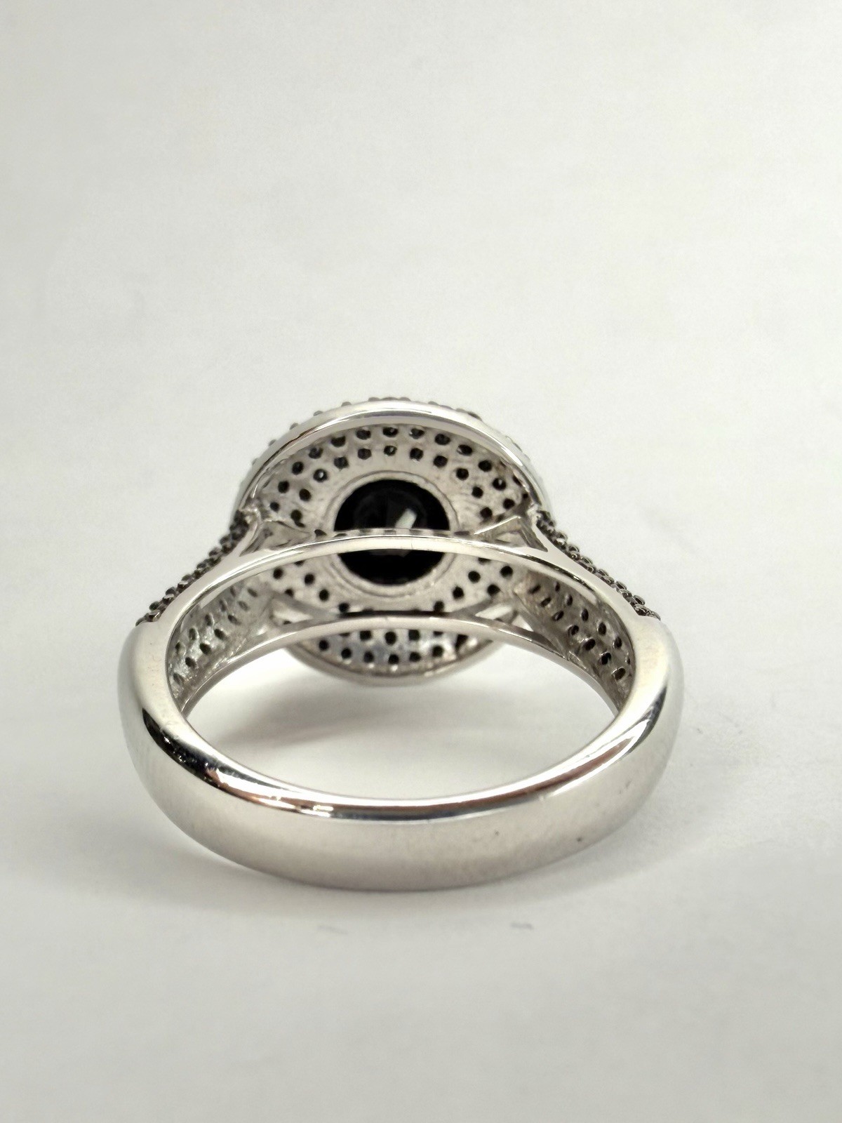 FZN Fuzion Creations Sterling Silver Black Spinel Ring Sz 6
